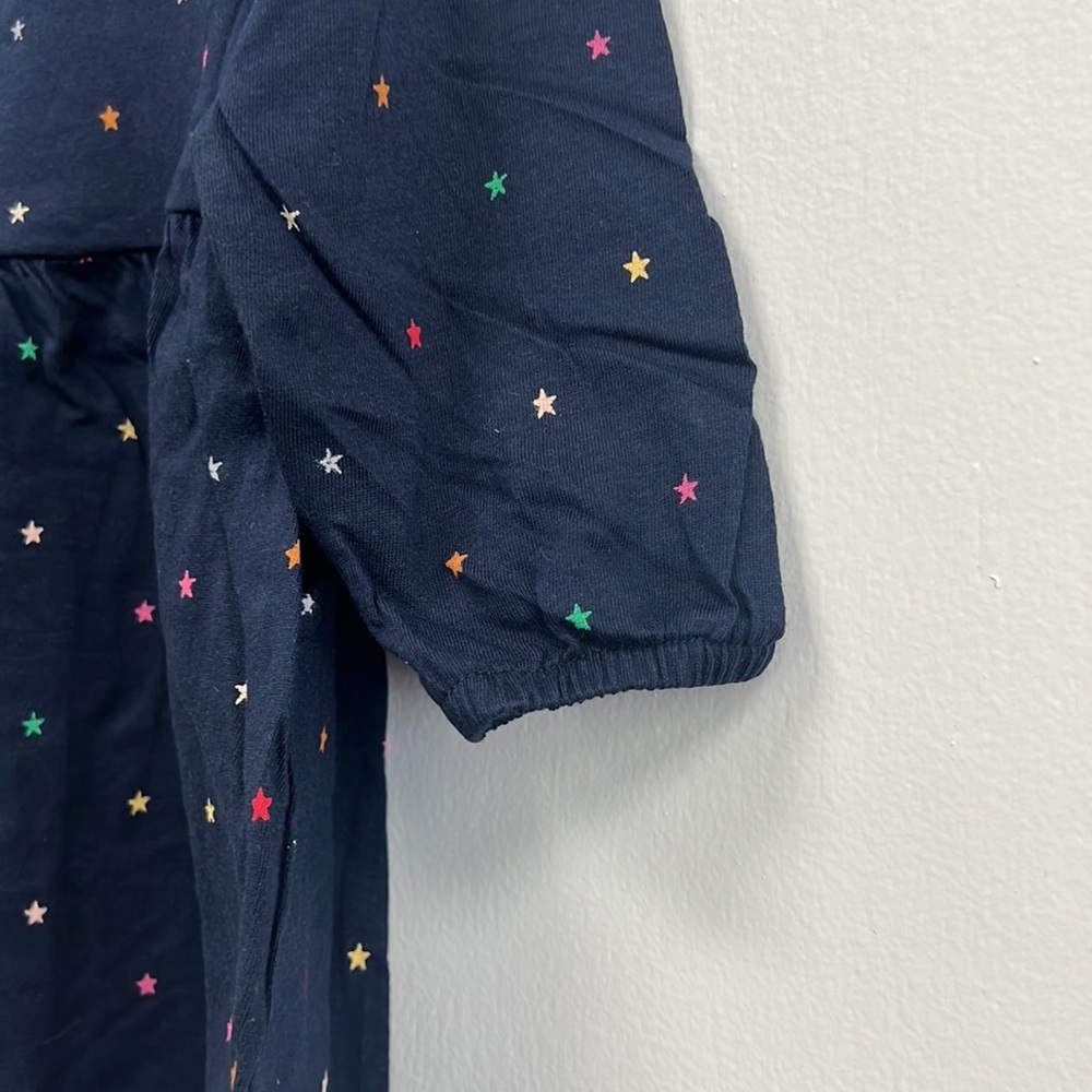 NWT - Baby GAP Toddler Organic Cotton Skater Dress, Blue Galaxy - Size 24-Months - Picture 6 of 7